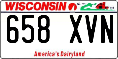 WI license plate 658XVN