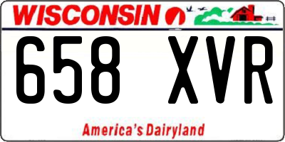 WI license plate 658XVR