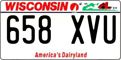 WI license plate 658XVU