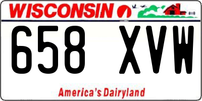 WI license plate 658XVW
