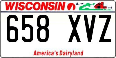 WI license plate 658XVZ