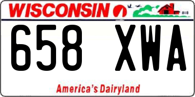 WI license plate 658XWA