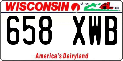 WI license plate 658XWB