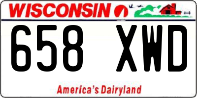 WI license plate 658XWD