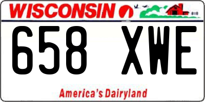 WI license plate 658XWE