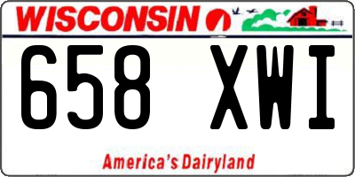 WI license plate 658XWI