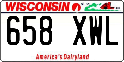 WI license plate 658XWL