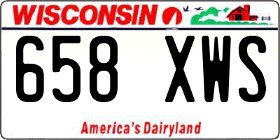 WI license plate 658XWS