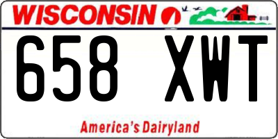WI license plate 658XWT