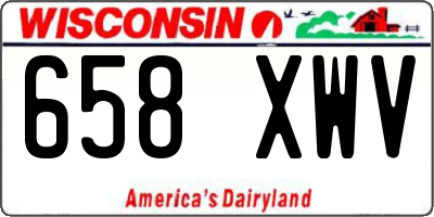 WI license plate 658XWV