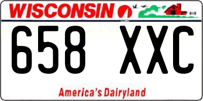 WI license plate 658XXC