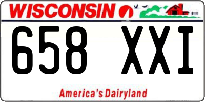 WI license plate 658XXI