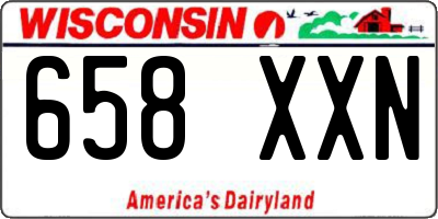 WI license plate 658XXN