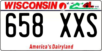 WI license plate 658XXS