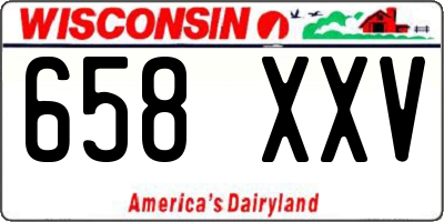 WI license plate 658XXV