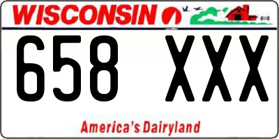 WI license plate 658XXX