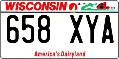 WI license plate 658XYA
