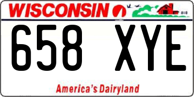 WI license plate 658XYE