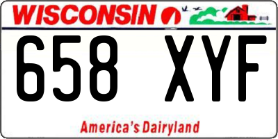 WI license plate 658XYF