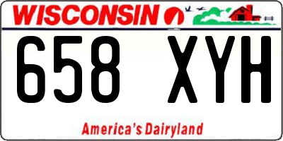 WI license plate 658XYH