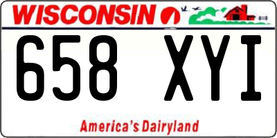 WI license plate 658XYI