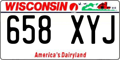 WI license plate 658XYJ