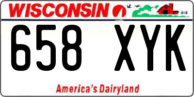 WI license plate 658XYK