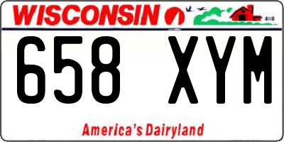 WI license plate 658XYM