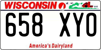 WI license plate 658XYO