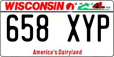 WI license plate 658XYP