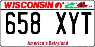 WI license plate 658XYT