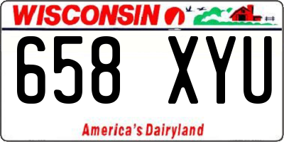 WI license plate 658XYU