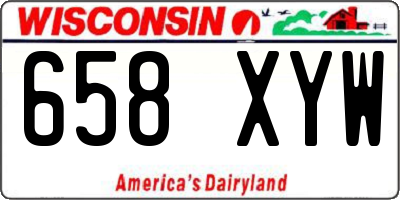 WI license plate 658XYW