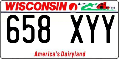 WI license plate 658XYY