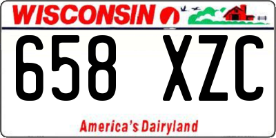 WI license plate 658XZC