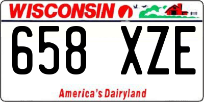 WI license plate 658XZE