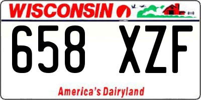 WI license plate 658XZF