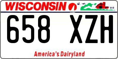 WI license plate 658XZH