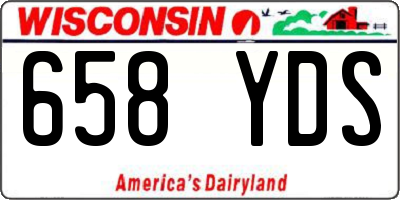 WI license plate 658YDS