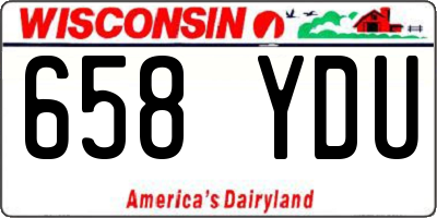 WI license plate 658YDU