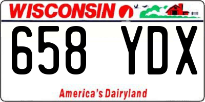 WI license plate 658YDX