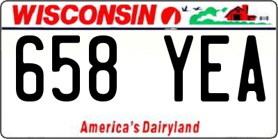 WI license plate 658YEA