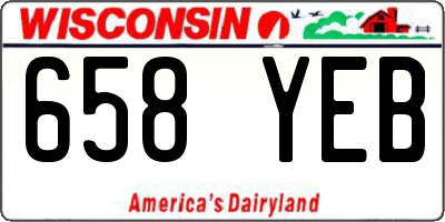WI license plate 658YEB