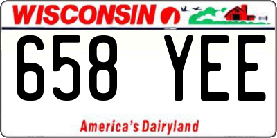 WI license plate 658YEE