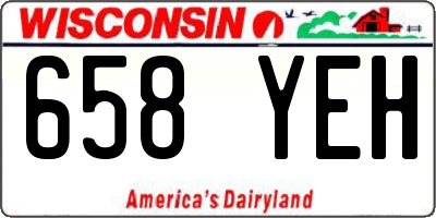 WI license plate 658YEH