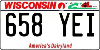 WI license plate 658YEI
