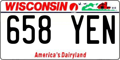 WI license plate 658YEN