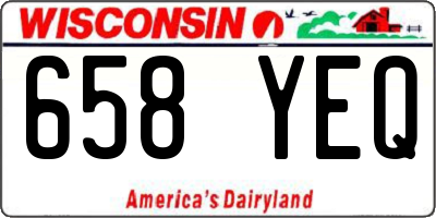 WI license plate 658YEQ