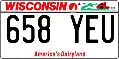 WI license plate 658YEU