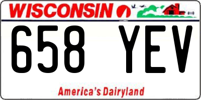 WI license plate 658YEV